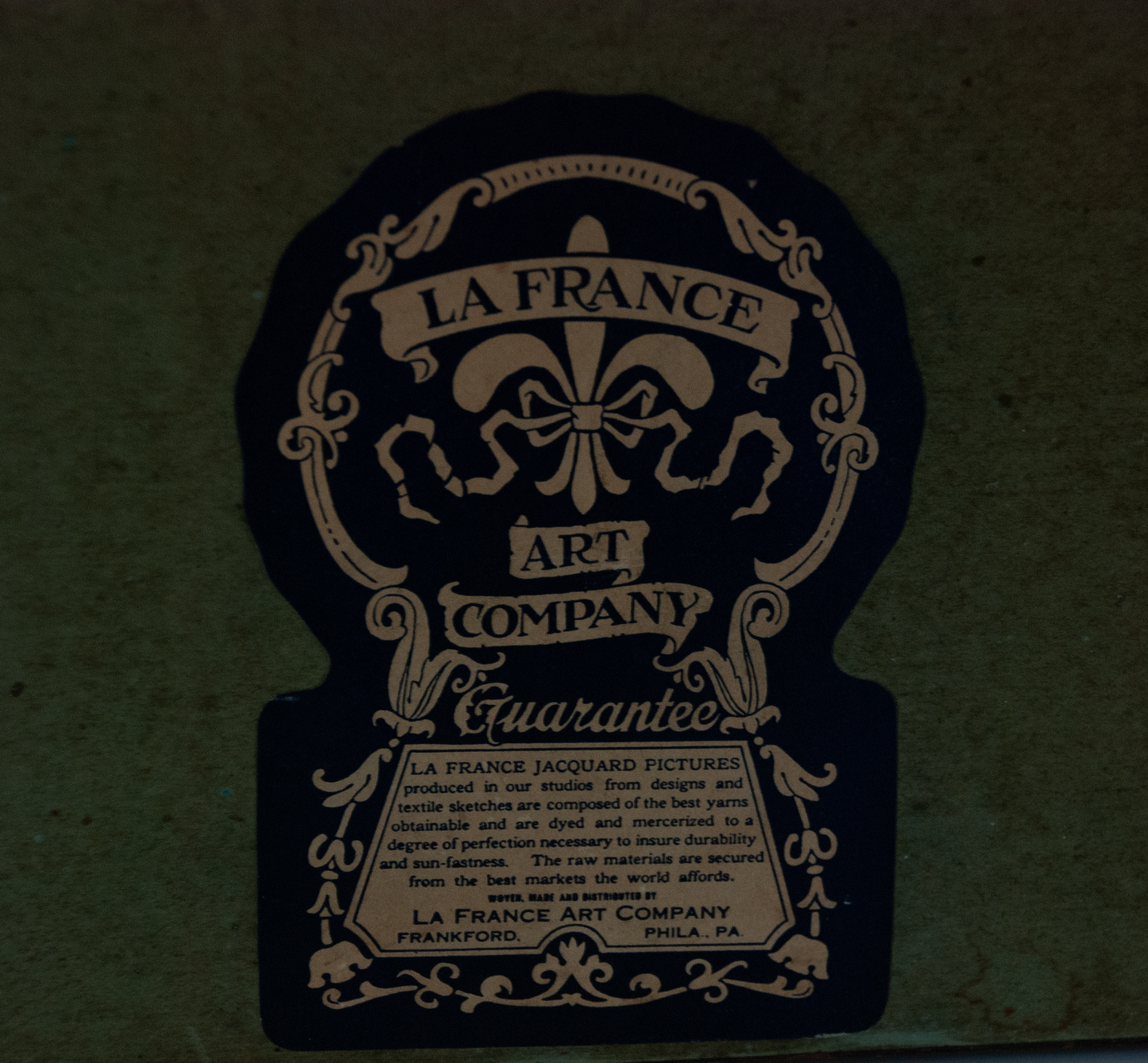 Framed Jacquard Tapestry Narrow Village Road