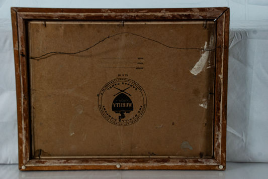 Folk Art Rural Scene Oil on Board Signed by M. Kelly