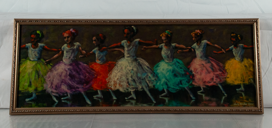 Ballerina Scene Oil on Canvas by Judy Meyler