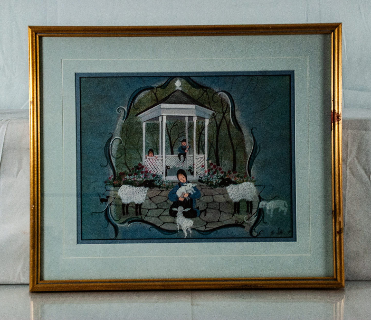 "Lambs" Print by P. Buckley Moss